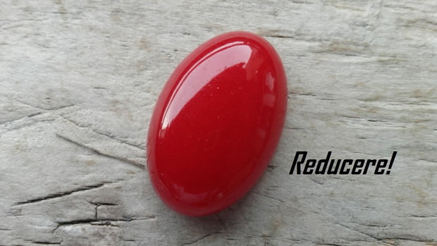Cabochon jad rosu, 30x20 mm - OFERTA!
