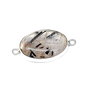 Conector Quartz turmalinat  in rama argintata