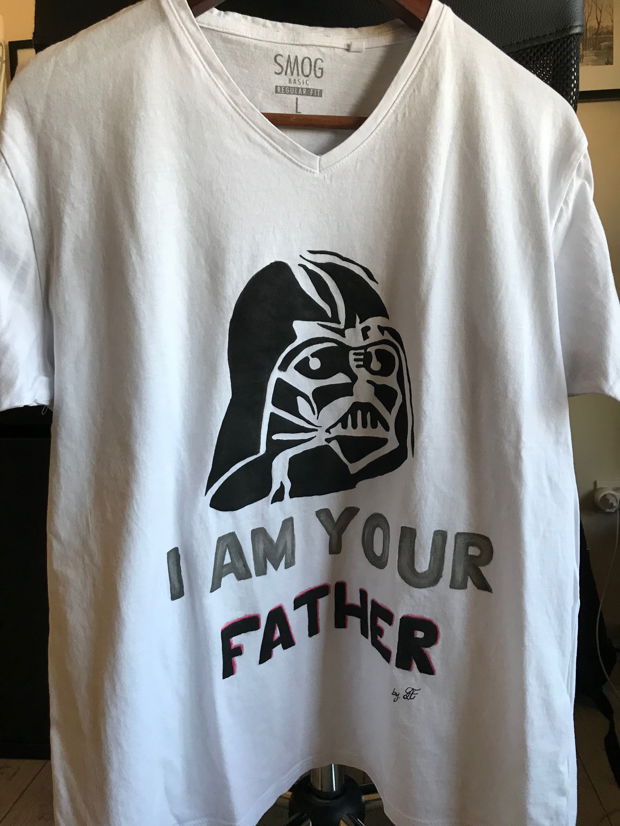 Tricou pictat "I am your father"