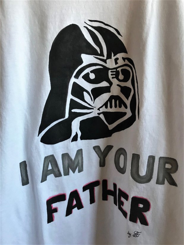 Tricou pictat "I am your father"