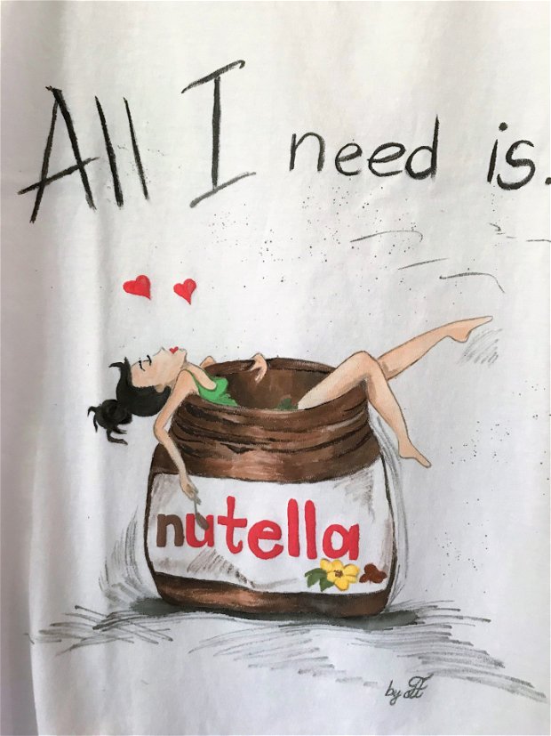 Tricou pictat "Nutella"