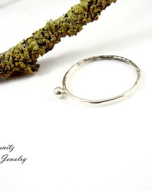 Stacking ring din argint 925 cu bobita
