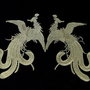 9828 - (2buc) Aplicatie broderie, pasarea Phoenix, pereche in oglinda
