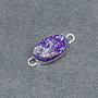 Link agata titanium druzy  mov in rama argintata
