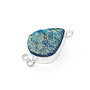 Triplu link cu agata druzy in rama argintata