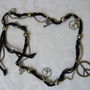 Colier piele si metal