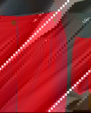 FUSTA PANTALONI STOFA ROSU