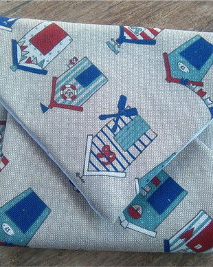 Șervețel textil - ambalaj reutilizabil ecologic cu arici pentru sandwich, gustări, alimente