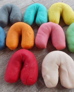 Plastilină de casă 1 kg, moale, 100% naturală, colorată