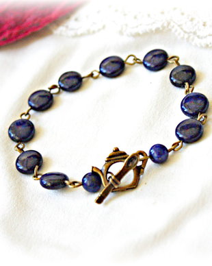 Bratara cu lapis lazuli si ceainic