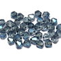 Cristale din sticla, biconice, 3 mm, AB, albastru marin