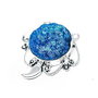 Pandantiv masiv - agat &quartz titanium  druzy electroplatat