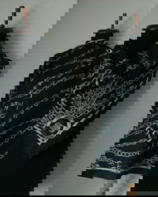 ESARFA ITALIENEASC MATASE NEGRU GRI