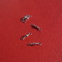 (10 bucati) Link finut din metal argintiu satinat aprox 2x11 mm