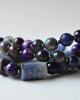 REZERVAT Colier agate si pirita