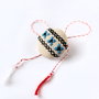 Martisor-brosa cu broderie manuala traditionala pe panza taraneasca cod M124