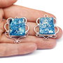 Set pandante agat  titanium  druzy electroplatate