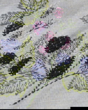 Set 2 draperii cu broderie