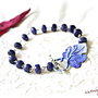 Bratara Frunza albastra si lapis lazuli