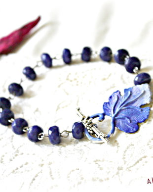 Bratara Frunza albastra si lapis lazuli