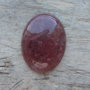 Cabochon cuart strawberry, 40x30 mm