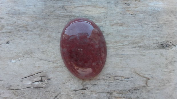 Cabochon cuart strawberry, 40x30 mm