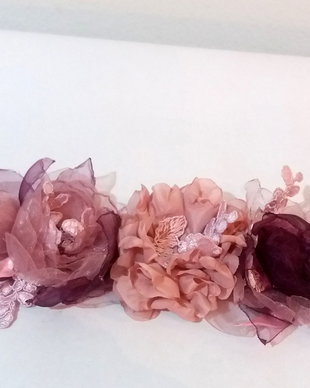 Brau/Cordon cu flori handmade