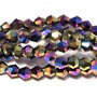Cristale din sticla, biconice, 3~3.5 mm, electroplacate, multicolore