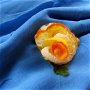 Brosa din lana impaslita`Trandafir galben`