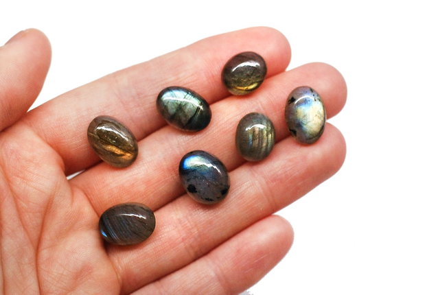 Set 7 labradorite ovale - IBN0078