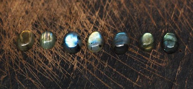 Set 7 labradorite ovale - IBN0078