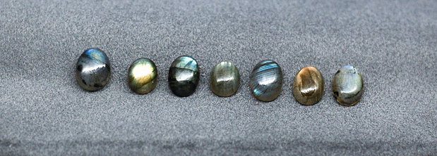 Set 7 labradorite ovale - IBN0078