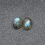 Set 2 buc labradorite ovale - aprox  6 x 8.5 mm - IBN0077