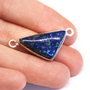 Conector cu Lapis Lazuli in rama argintata