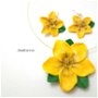 Yellow flowers set bijuterii din lut polimeric