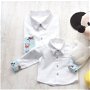 Camasi Tata Fiu  albe cu Mickey Mouse