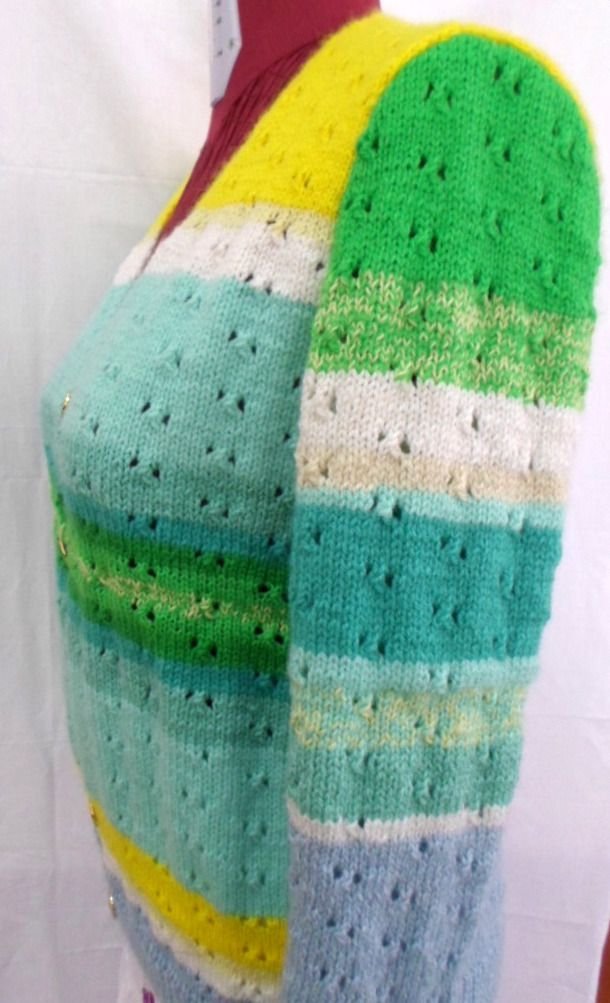 pulover tricotat acvamarin