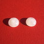 (2 bucati) Cabochon jad alb aprox 14x6 mm