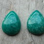 Cabochon amazonit rusesc 25x18 mm (2 buc)