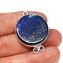 Triplu link cu Lapis Lazuli in rama argintata