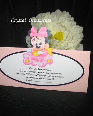 Plic de bani botez Baby Minnie