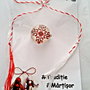 Brosa martisor cabochon sticla 14mm motive traditionale