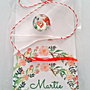 Brosa martisor cabochon sticla 14mm flori