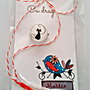 Brosa martisor cabochon sticla 14mm pisicuta