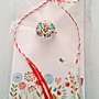 Brosa martisor cabochon sticla 14mm flori