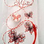 Brosa martisor cabochon sticla 14mm fluturas