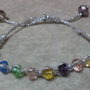 Bratara shamballa cu cristale colorate - silver & colors