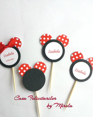 Toppers prajituri-Minnie Mouse