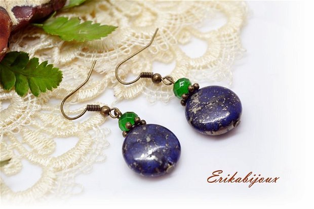 Cercei-lapis lazuli
