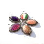 Pandante mix agate si cat eye